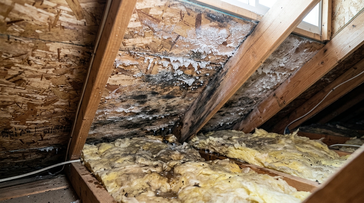 Sub-arctic permafrost freeze and winter attic frost melt moisture extraction in Alaska